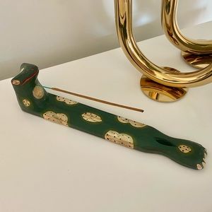 VTG Frog 🐸 Hand Painted Incense Holder